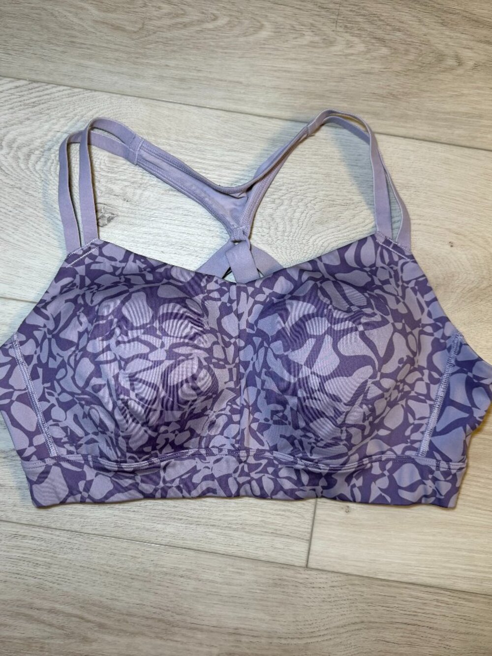 Under Armour Purple Padded Sports Bra Women’s Large Used Excellent